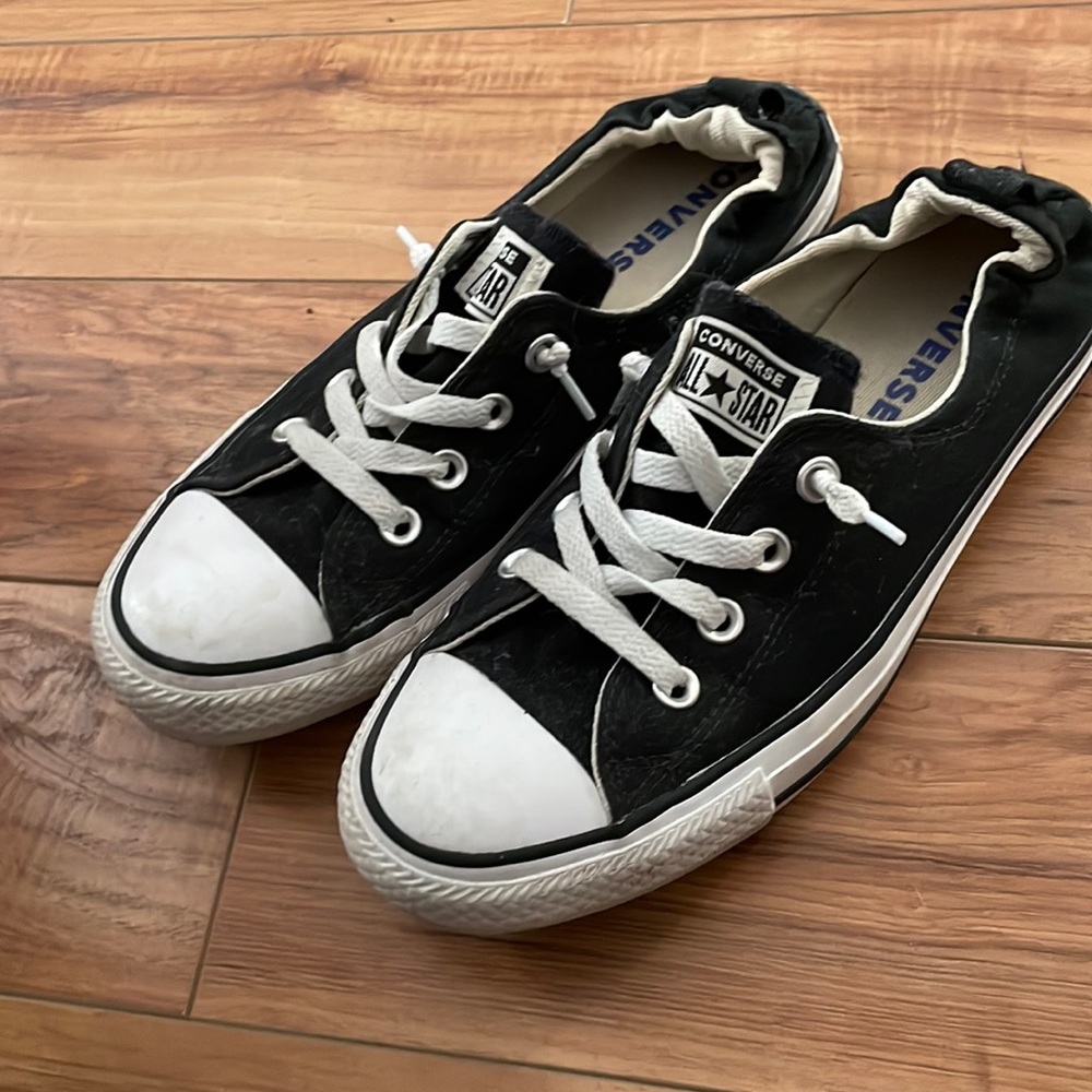 Black slip-on converse